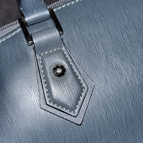 CROMIA Italian Leather Grey Top Handle Satchel Bag - Picture 3 of 10